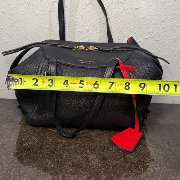 Tory Burch Perry Small Satchel Crossbody Shoulder Leather Bag‎ Black - Picture 11 of 11